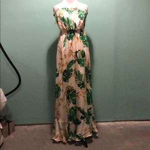 The Webster palm maxi dress